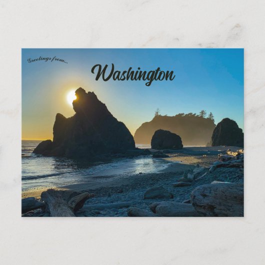 Ruby Beach Washington USA Briefkaart (Voorkant)