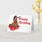 Ruby Belly Dancer Kaart (Gele Bloem)
