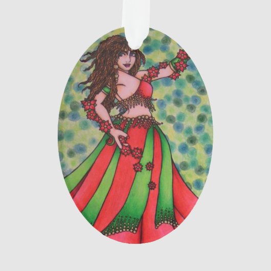 Ruby Belly Dancer Ornament (achterkant)