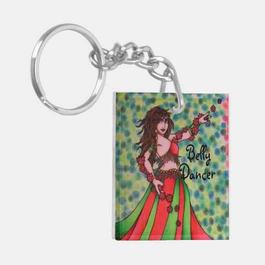 Ruby Belly Dancer Sleutelhanger (Voorkant Links)