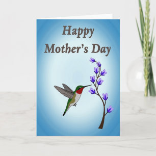 Ruby Bird Bloemen Moederdagkaart Kaart