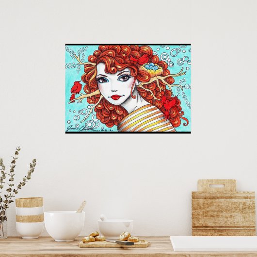 Ruby Bird Rosie Poster (Keuken)