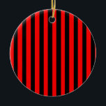 Ruby Black Ceramic Ornament<br><div class="desc">Ruby Black is een eenvoudig ontwerp van zwarte en rode strepen dat bij alle gelegenheden en voorwerpen past. Dit afbeelding is beschikbaar op een verscheidenheid van andere producten,  enkel klik de verbinding onder de foto dichtbij "over dit Ontwerp".</div>