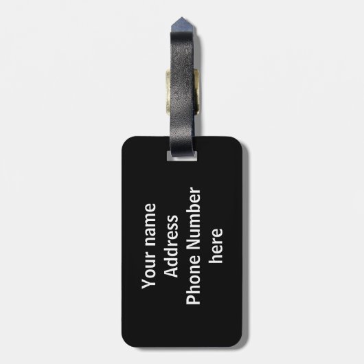 Ruby Black - Gepersonaliseerd Bagagelabel (Achterkant verticaal)