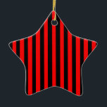 Ruby Black Keramisch Ornament<br><div class="desc">Ruby Black is een eenvoudig ontwerp van zwarte en rode strepen dat bij alle gelegenheden en voorwerpen past. Dit afbeelding is beschikbaar op een verscheidenheid van andere producten,  enkel klik de verbinding onder de foto dichtbij "over dit Ontwerp".</div>