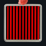 Ruby Black Metalen Ornament<br><div class="desc">Ruby Black is een eenvoudig ontwerp van zwarte en rode strepen dat bij alle gelegenheden en voorwerpen past. Dit afbeelding is beschikbaar op een verscheidenheid van andere producten,  enkel klik de verbinding onder de foto dichtbij "over dit Ontwerp".</div>
