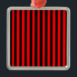 Ruby Black Metalen Ornament<br><div class="desc">Ruby Black is een eenvoudig ontwerp van zwarte en rode strepen dat bij alle gelegenheden en voorwerpen past. Dit afbeelding is beschikbaar op een verscheidenheid van andere producten,  enkel klik de verbinding onder de foto dichtbij "over dit Ontwerp".</div>