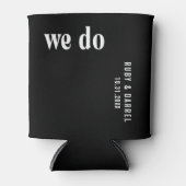 Ruby Black Moderne bruiloft Blikjeskoeler (Voorkant)