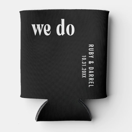 Ruby Black Moderne bruiloft Blikjeskoeler (Voorkant)