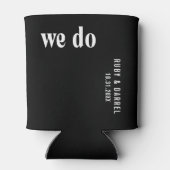 Ruby Black Moderne bruiloft Blikjeskoeler (Achterkant)