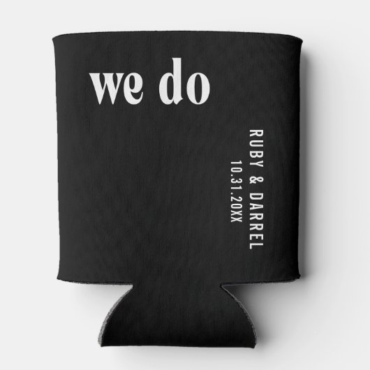 Ruby Black Moderne bruiloft Blikjeskoeler (Achterkant)