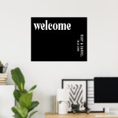 Ruby Black Moderne bruiloft Poster (Thuiskantoor)