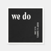 Ruby Black Moderne bruiloft Servet (Voorkant)