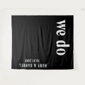 Ruby Black Moderne bruiloft Wandkleed (Voorkant (horizontaal))