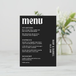 Ruby Black Moderne Trouw Menu