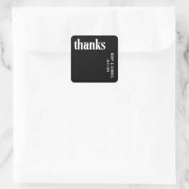 Ruby Black Moderne Trouw Vierkante Sticker