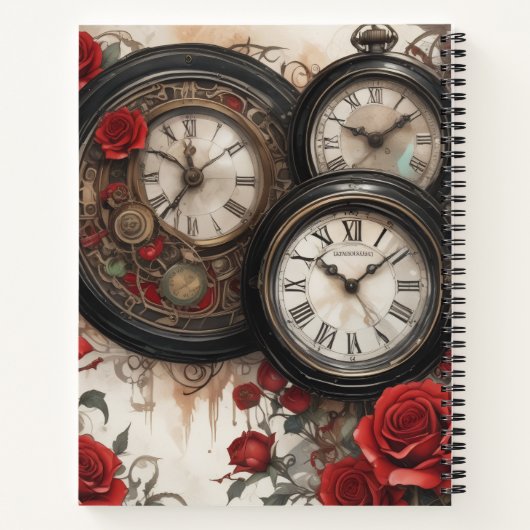 Ruby & Black Steampunk Notitieboek (Achterkant)
