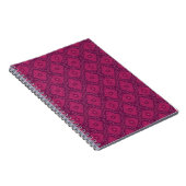 "Ruby bloemen" bloem arabesk patroon Notitieboek (Rechterzijde)