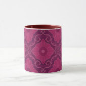 "Ruby bloemen" boheems bloemenarabesque patroon Mok (Midden)