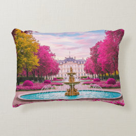 Ruby Bloom Retreat - Botanische fontein Accent Kussen