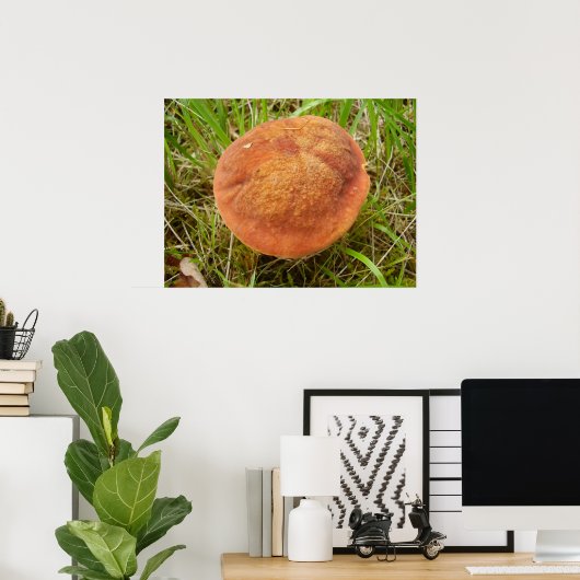 Ruby Bolete Mushroom Poster (Thuiskantoor)