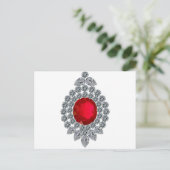 Ruby Brooch Briefkaart (Staand voorkant)