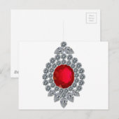 Ruby Brooch Briefkaart (Voorkant / Achterkant)