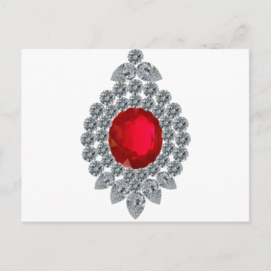Ruby Brooch Briefkaart (Voorkant)