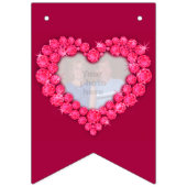 Ruby bruiloft 40e verjaardag aangepaste foto vlaggetjes (Tweede vlag)