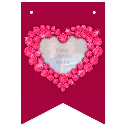 Ruby bruiloft 40e verjaardag aangepaste foto vlaggetjes (Tweede vlag)