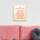Ruby Bruiloft Jubileum Canvas (Insitu (Woonkamer))