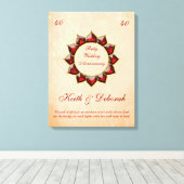  Ruby Bruiloft Jubileum Canvas Afdruk (Insitu (Houten vloer))