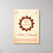 Ruby Bruiloft Jubileum Canvas Afdruk (Voorkant)