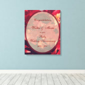  Ruby Bruiloft Jubileum Canvas Afdruk (Insitu (Houten vloer))