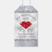 Ruby bruiloft Jubileum gunsten of elke gelegenheid Cadeaulabel (Voorkant)