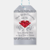 Ruby bruiloft Jubileum gunsten of elke gelegenheid Cadeaulabel (Achterkant)