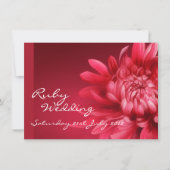 Ruby bruiloft nodigt 40th uit kaart (Voorkant)