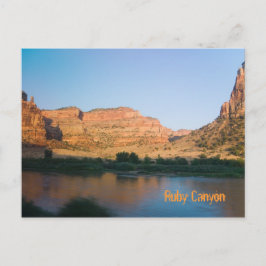 Ruby Canyon nabij Grand Junction, Colorado Briefkaart