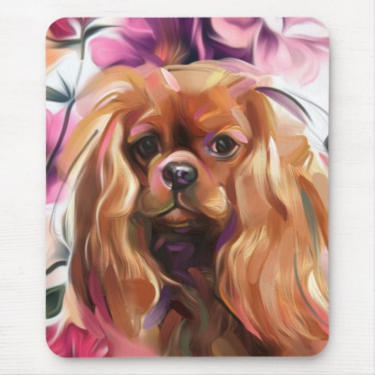 Ruby Cavalier Dog Art Muismat (Voorkant)