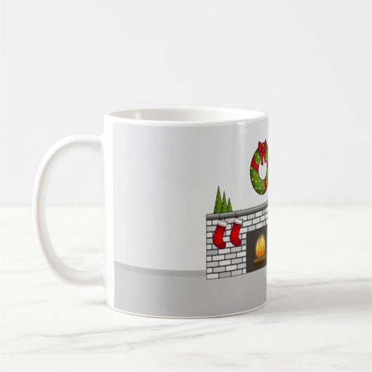 Ruby Cavalier Dog in een feestelijke kerstzaal Koffiemok (Links)