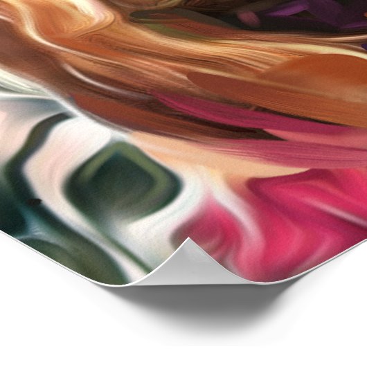 'Ruby' Cavalier-hondenkunst op papier Poster (Hoek)