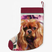 Ruby Cavalier kerststkoning | rode turquoise Kleine Kerstsok (Achterkant)