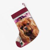 Ruby Cavalier kerststkoning | rode turquoise Kleine Kerstsok (Achterkant (Hangend))