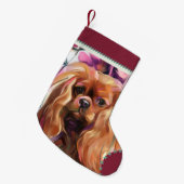 Ruby Cavalier kerststkoning | rode turquoise Kleine Kerstsok (Voorkant (Hangend))