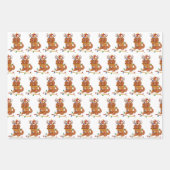 Ruby Cavalier King Charles Kerstfeestay Inpakpapier Vel (Voorkant 3)