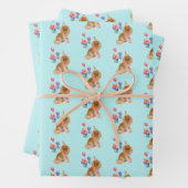 Ruby Cavalier King Charles Spaniel Birthday Inpakpapier Vel (In situ)