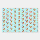 Ruby Cavalier King Charles Spaniel Birthday Inpakpapier Vel (Voorkant)