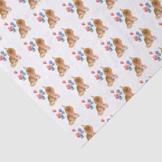 Ruby Cavalier King Charles Spaniel Birthday    Tissuepapier (Detail)