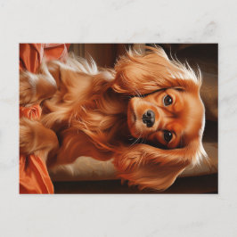 Ruby Cavalier King Charles Spaniel Briefkaart