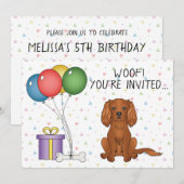 Ruby Cavalier King Charles Spaniel Dog - Birthday Kaart (Voorkant / Achterkant)